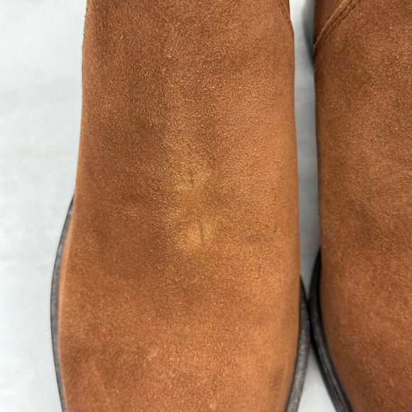 Seychelles Suede‎ Ankle Boots Heel Stacked Brown Leather Size 7 - Picture 2 of 12